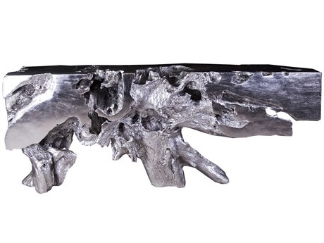 Luxecor Flow Silver Leaf Console Table