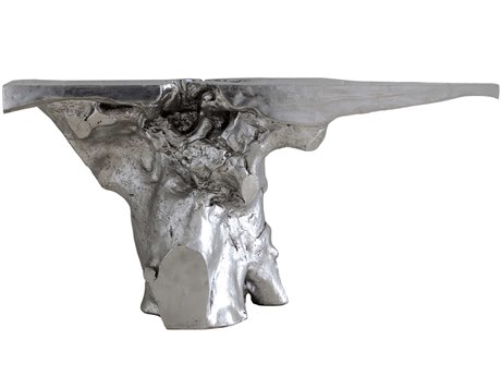 Phillips Collection Cast Naturals Silver Leaf Console Table