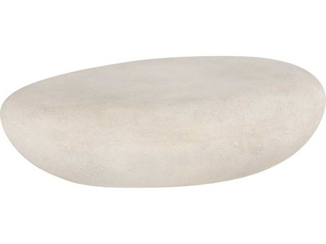 Phillips Collection River Stone Oval Roman Coffee Table