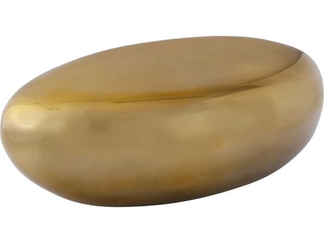 Phillips Collection Oval Liquid Gold Coffee Table