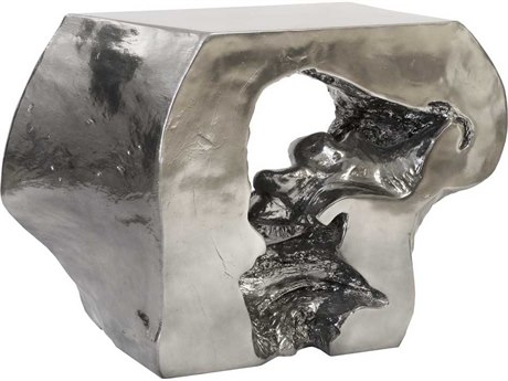 Phillips Collection Rectangular Liquid Silver Console Table