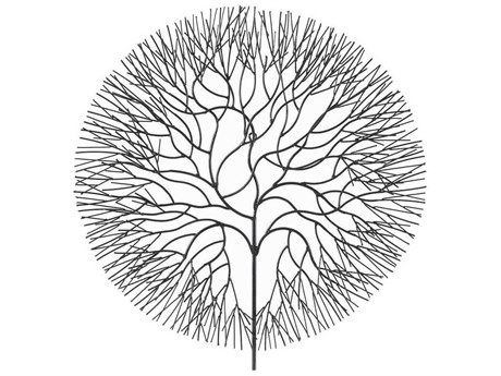 Phillips Collection Black Wire Tree Circular Metal Wall Art