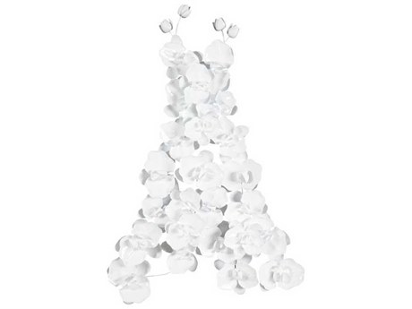 Phillips Collection Orchid Dress White Metal Wall Art