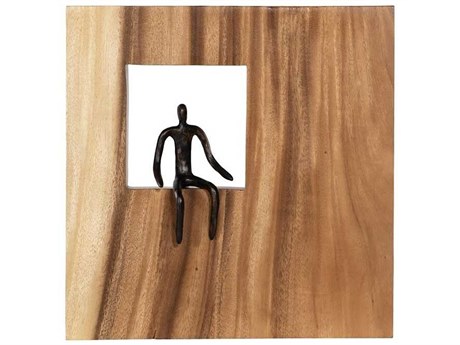 Phillips Collection Atlas Square Metal Wall Art Wood