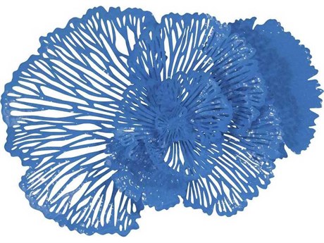 Phillips Collection Flower Blue Metal Wall Art