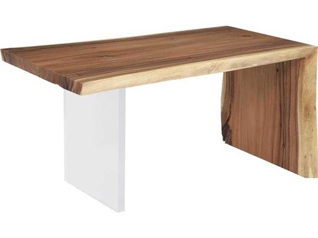Phillips Collection Natural Acrylic Acacia Wood Desk Shell Writing