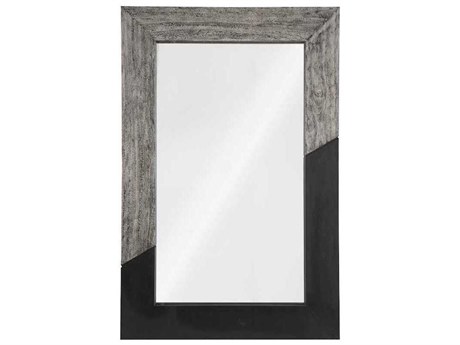 Phillips Collection Gray Stone / Black Rectangular Floor Mirror