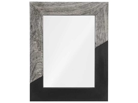 Phillips Collection Gray Stone / Black Rectangular Wall Mirror