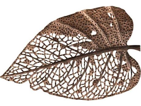Luxecor Copper Matte Lacquer 19" Birch Leaf Metal Wall Art