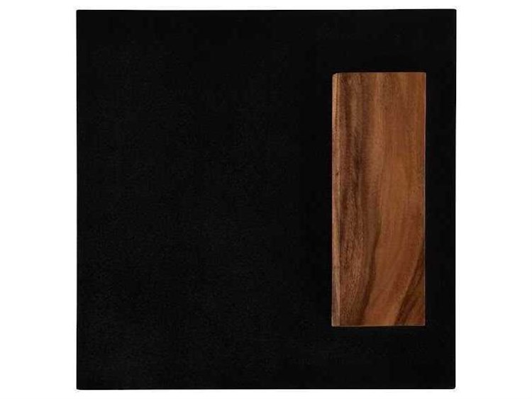 Phillips Collection Slant 24" Square Metal Natural Black Brown End