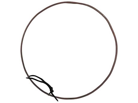 Phillips Collection Olympic Figure in Iron Ring Black/Rust Metal Wall Art