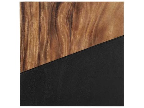 Phillips Collection Geometry Natural/Black Metal Wall Art Wood