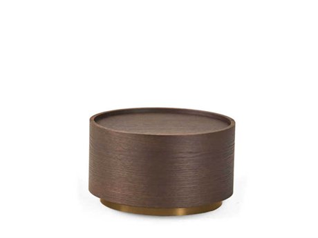 Pianca Dedalo 1-Drawer Brown Oak Wood Nightstand