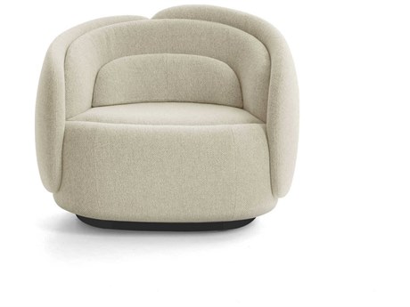 Pianca Peonia White Fabric Accent Chair