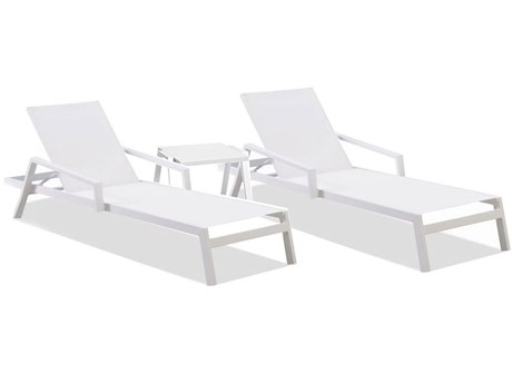 Panama Jack Outdoor Mykonos Aluminum Sling 3 Piece Lounge Set