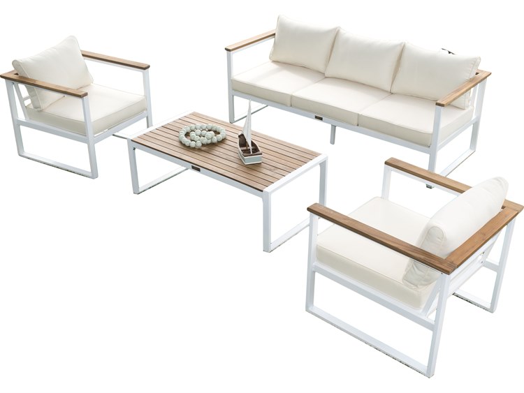 Panama Jack Outdoor Dana Point Aluminum 4 Piece Lounge Set