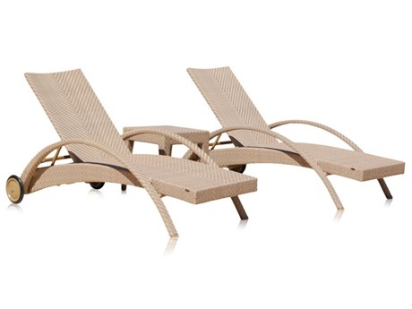 Panama Jack Outdoor Austin Aluminum Wicker Honey 3 Piece Lounge Set