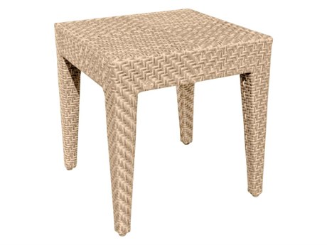 Panama Jack Outdoor Austin Aluminum Wicker Honey Square End Table