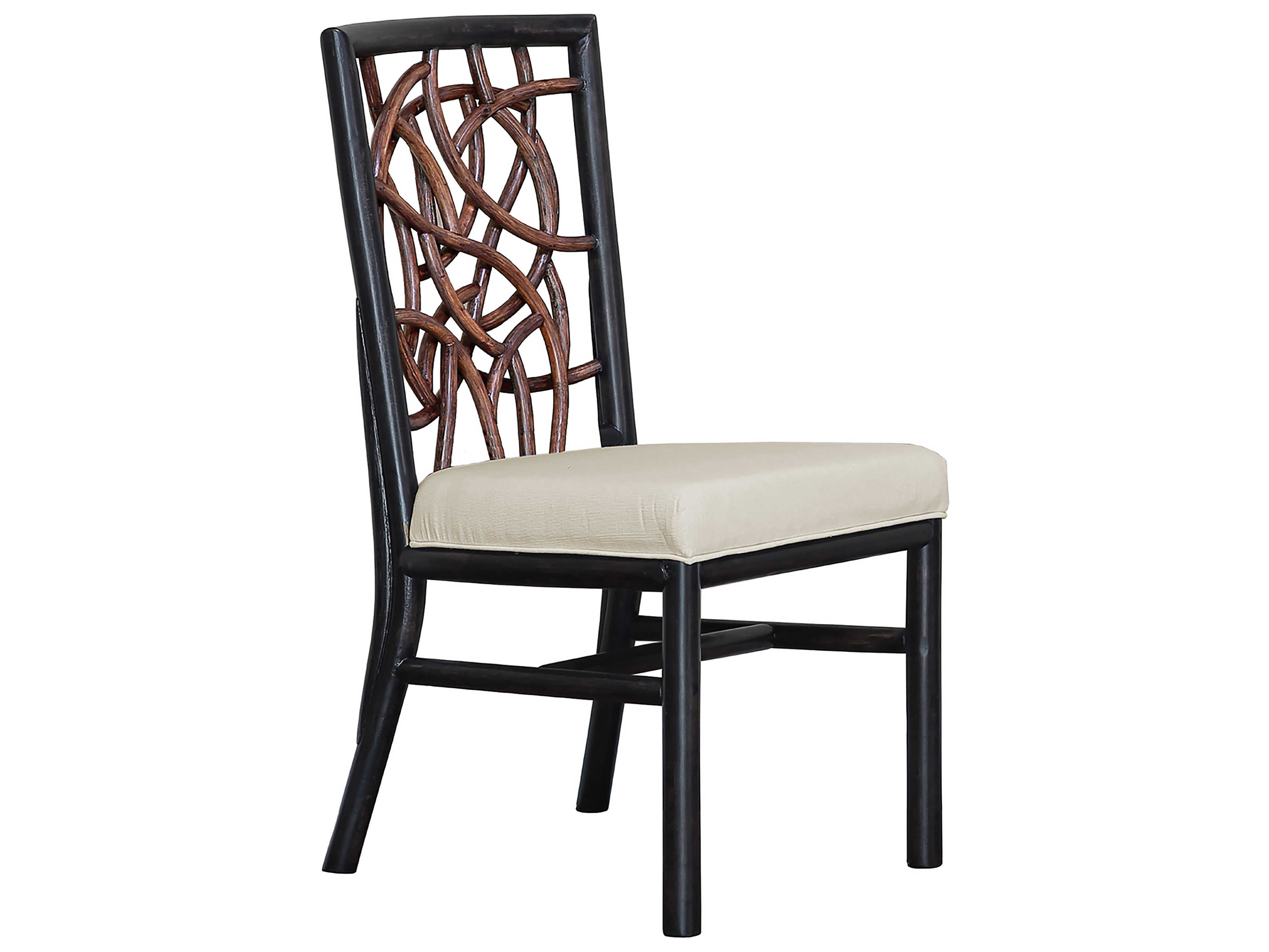 importeren grens Belastingen Panama Jack Sunroom Trinidad Wicker Cushion Dining Chair | PJPJS1401BLKSC