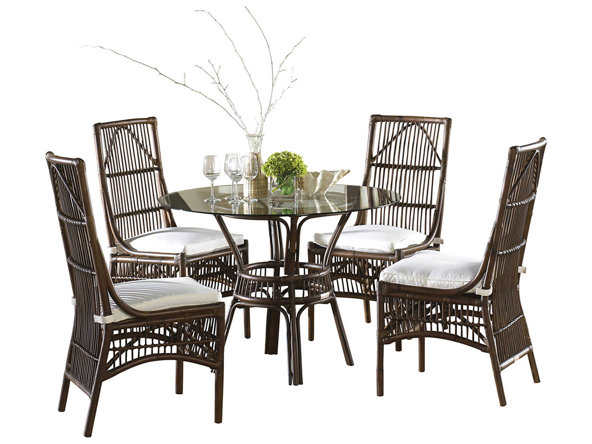 Panama Jack Sunroom Bora Wicker Dining Set PJPJS2001ATQ6PD