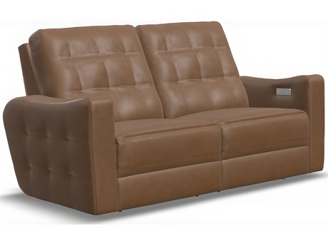 Palliser Astoria Leather Upholstery Loveseat Power Recliner with Power Headrest