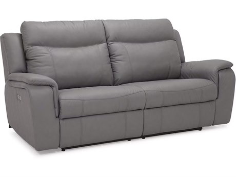 Palliser Buckingham Leather Upholstery Sofa Power Recliner with Power Headrest, 2 over 2