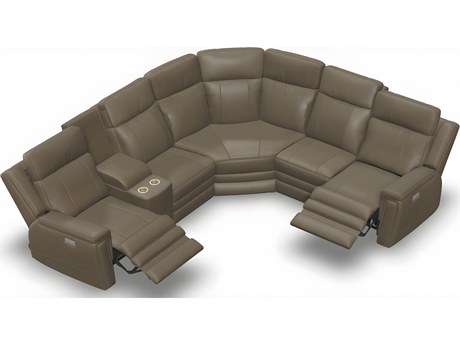 Palliser Asher Leather Upholstery Sectional Sofa