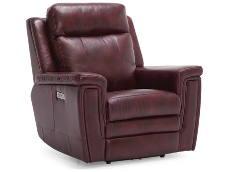 Palliser Asher Leather Upholstery Power Recliner Wall Hugger with Headrest & Lumbar