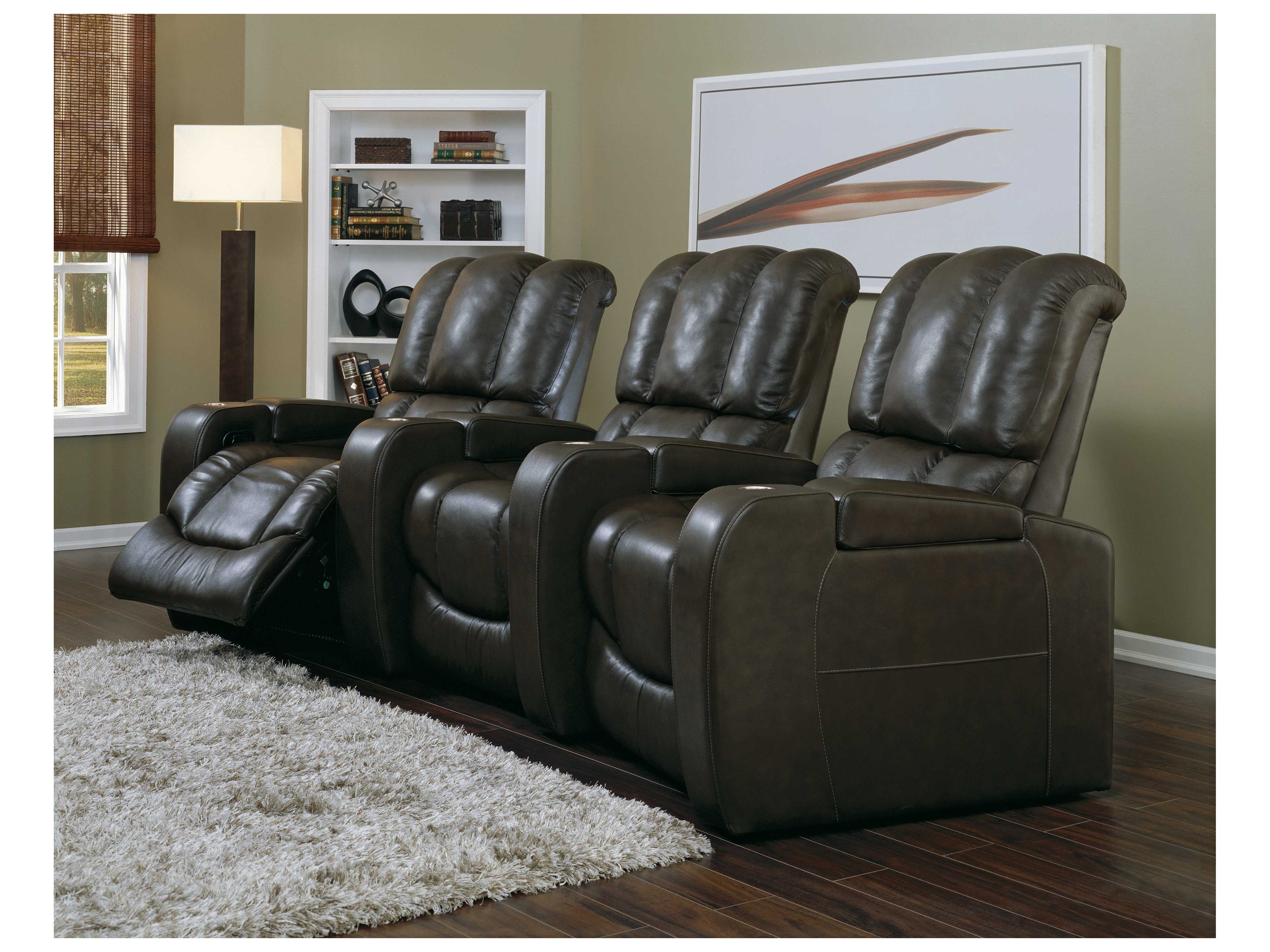 Palliser Channel HTS Manual Reclining Home Theater Sectional (4 Seats