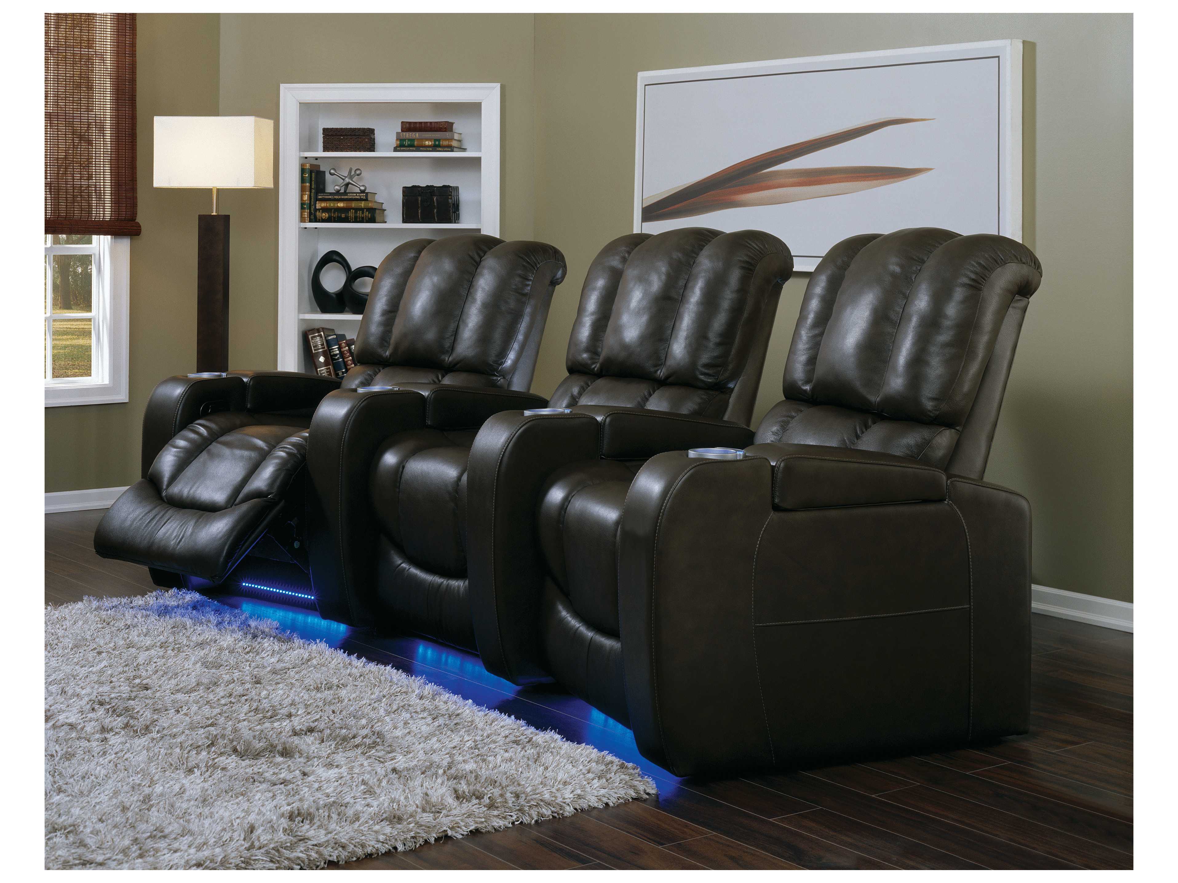 Palliser Channel HTS Manual Reclining Home Theater Sectional (4 Seats