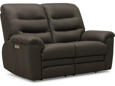 Palliser Keiran Leather Upholstery Loveseat Power Recliner with Headrest & Lumbar