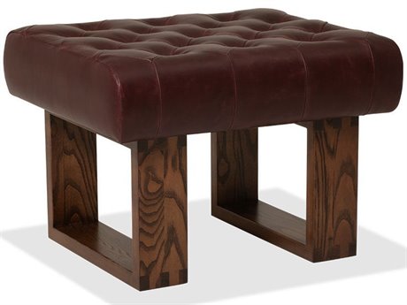 Palliser Wyatt Tufted Leather Upholstery Ottoman