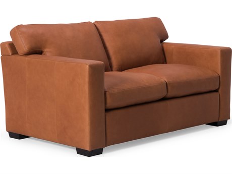 Palliser Madison Track Arm Leather Upholstery Stationary Loveseat