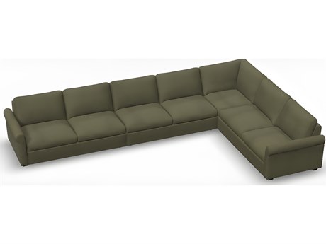Palliser Madison Roll Arm Leather Upholstery Sectional Sofa