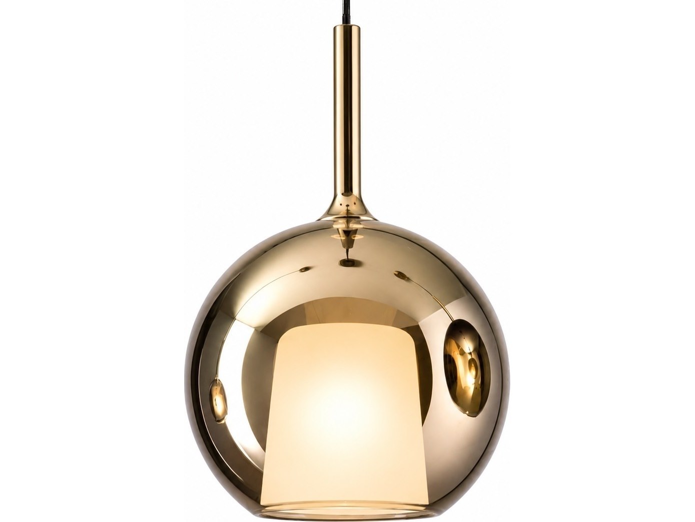 Glo Maxi 1-Light Rose Gold Pink Globe Pendant