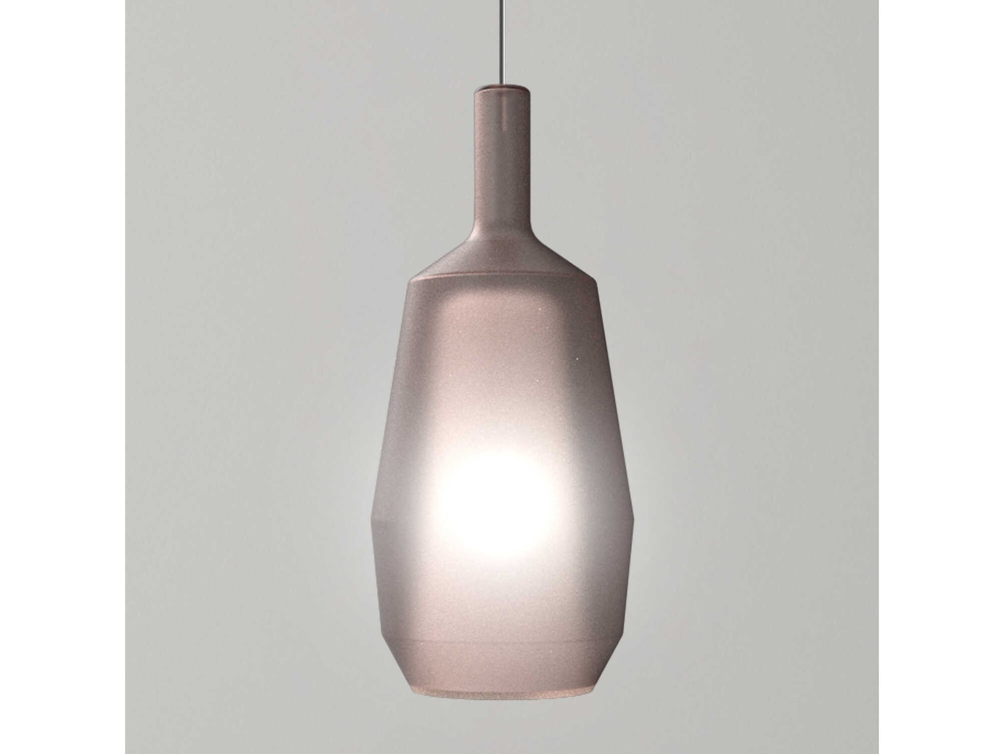 Mom Slim 1-Light Powder Pink Glass Mini Pendant