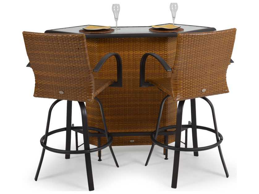 Palm Springs Rattan Aluminum 3200 Series Swivel Bar Stool w/ Arms PS3245