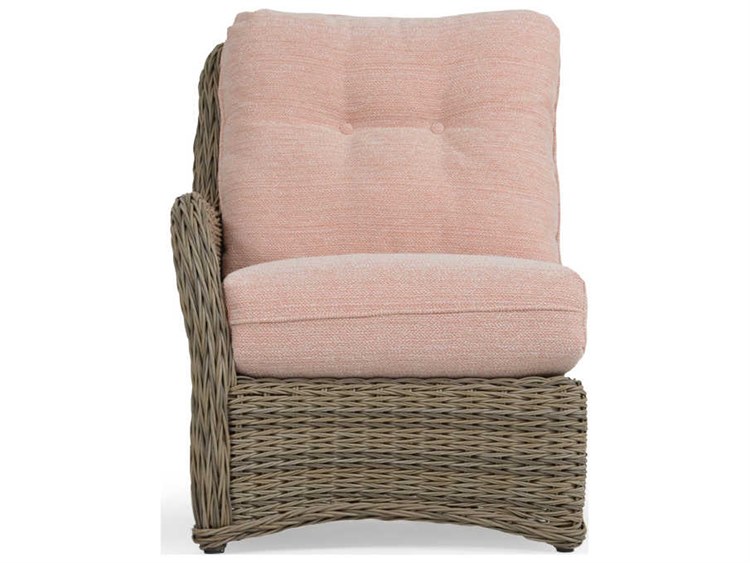 Watermark Living Quick Ship Riverside Wicker Left Arm Facing Outdoor Patio Lounge Chair