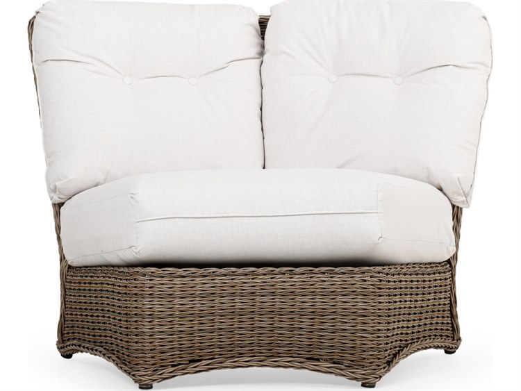 Watermark Living Riverside Wicker 45 Degree Corner Patio Lounge Chair
