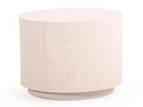 Watermark Living Safford Aluminum Faux Wood Round End Table