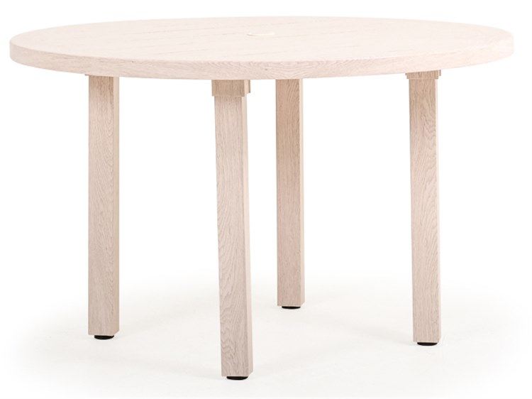 Watermark Living Safford Aluminum 48'' Round Dining Table with Umbrella