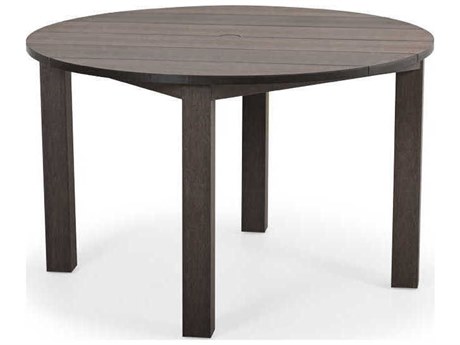 Watermark Living Miramar Faux Wood 48'' Round Dining Table with Umbrella Hole