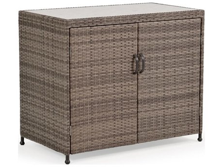 Watermark Living Augusta Wicker 30''W x 20''D Rectangular Console Table with Doors