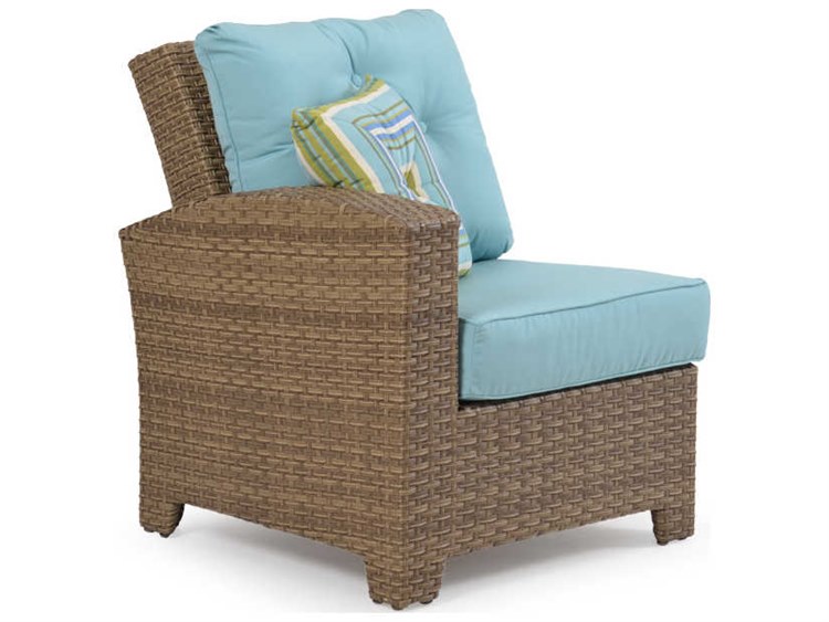 Watermark Living Quick Ship Seaside Wicker Left Arm Facing Outdoor Lounge Chair