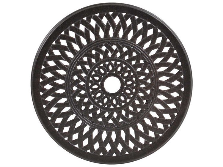 Watermark Living Oxford cast Aluminum Weathered Black 20'' Round Lazy Susan