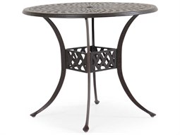 Watermark Living Oxford Cast Aluminum Weathered Black 42'' Round Counter Table with Umbrella Hole