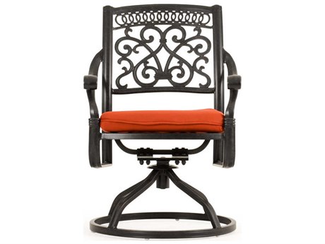 Watermark Living Dauphine Cast Aluminum Swivel Rocker Dining Arm Chair