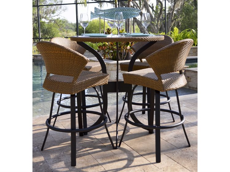 Palm Springs Rattan Cape Town Aluminum Swivel Bar Stool PS3225
