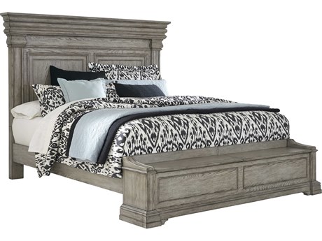 Pulaski Madison Ridge Heritage Taupe Gray Hardwood Wood King Panel Bed