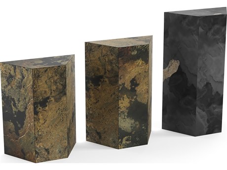 Pulaski Accents Wood Compostela And San Juan Slate Multi End Table, Set of 3